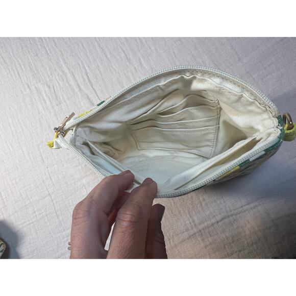 Martha Stuarts The Perfect Tote Citrus Floral Yellow Orange Matching Wrist Purse - Picture 7 of 7